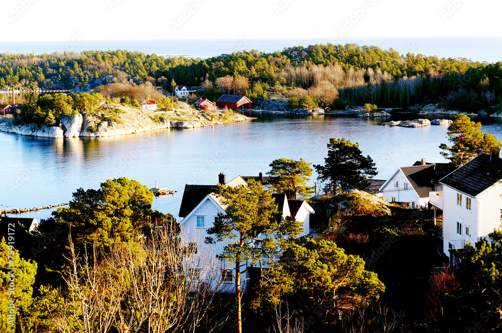 Εκτύπωση καμβά View of the North Sea and on the fjord