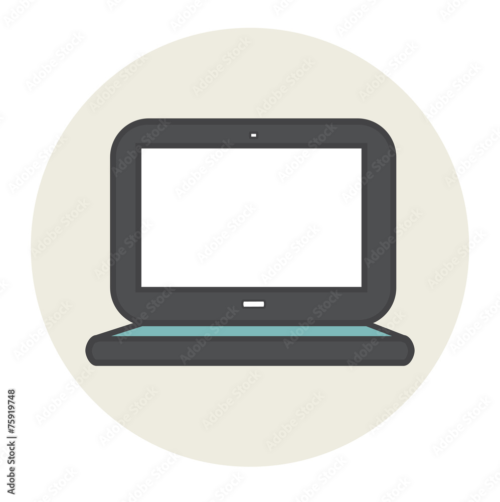 Laptop Computer Wireless Technology UI Icon Vector Concept Laptop Computer Wireless Technology UI Icon Vector Concept