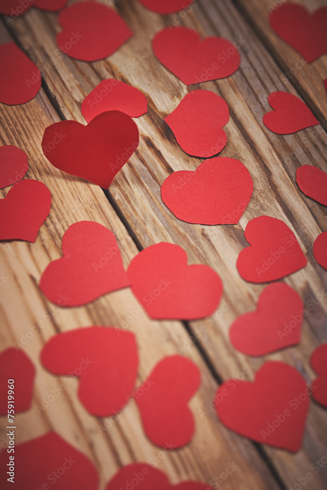 Fototapeta premium Many red hearts