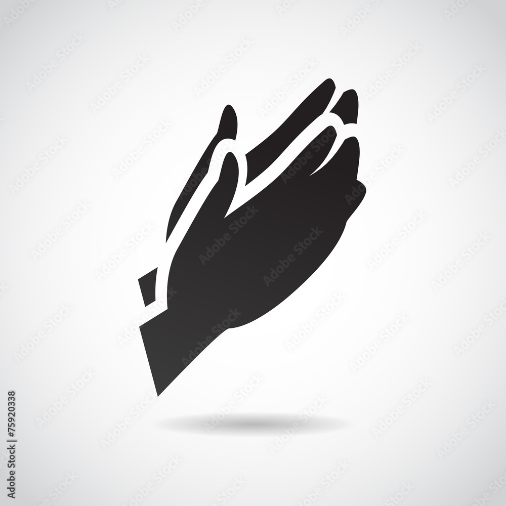 Obraz premium Prayer vector icon.