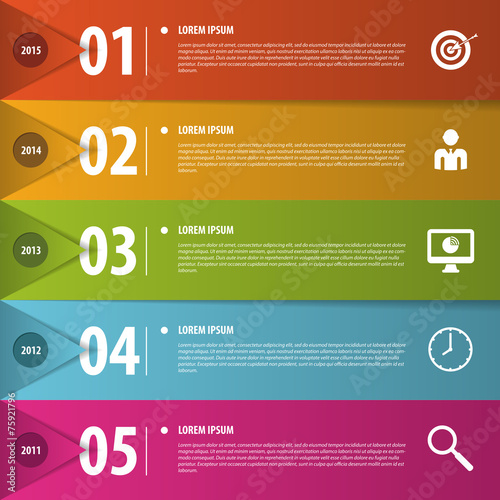 Timeline infographics. Option step progress. Vector