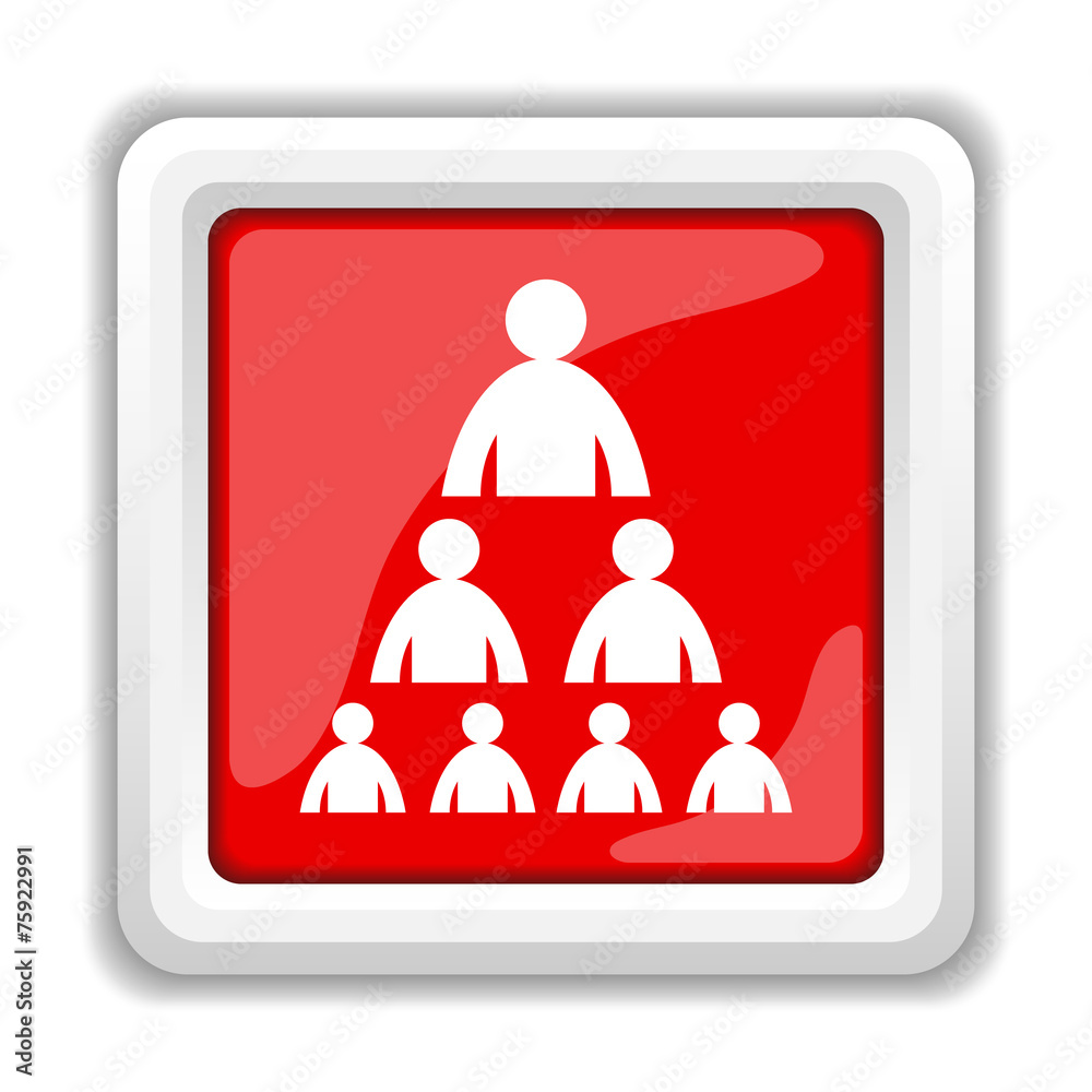 Organizational chart with people icon Organizational chart with people icon