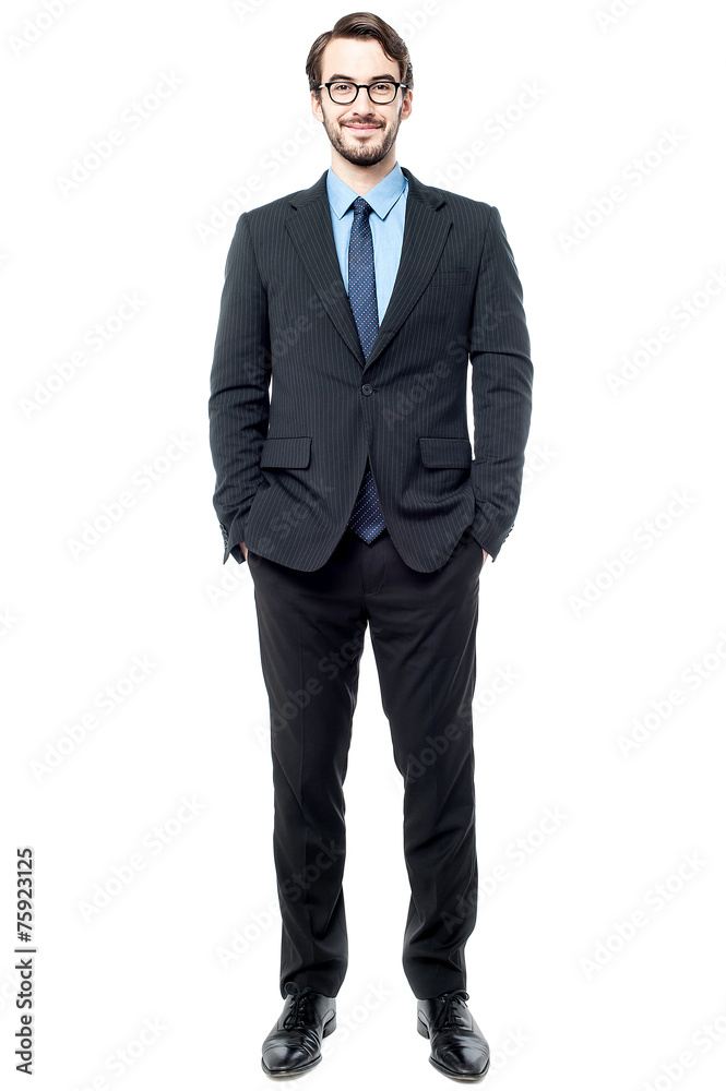 Handsome entrepreneur, isolated on white Handsome entrepreneur, isolated on white