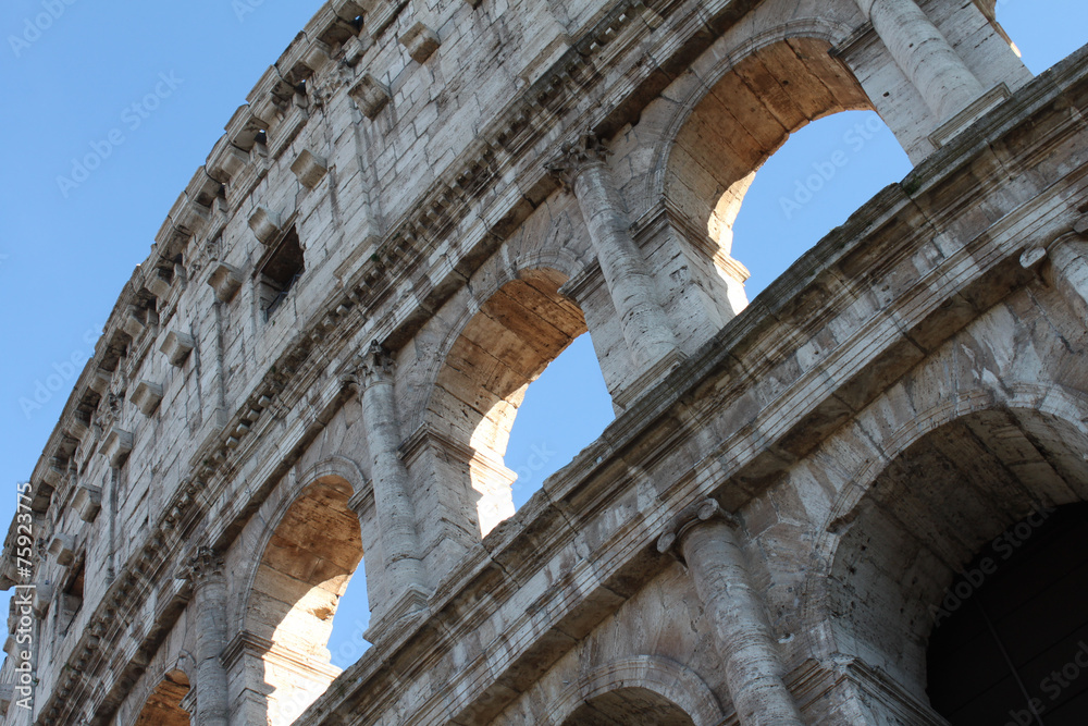 Italy - Colosseum, elliptical Flavian amphitheatre