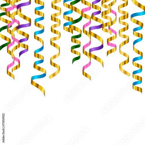 Vector Illustration of Colorful Party Streamers
