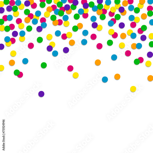 Vector Illustration of a Colorful Party Background with Confetti