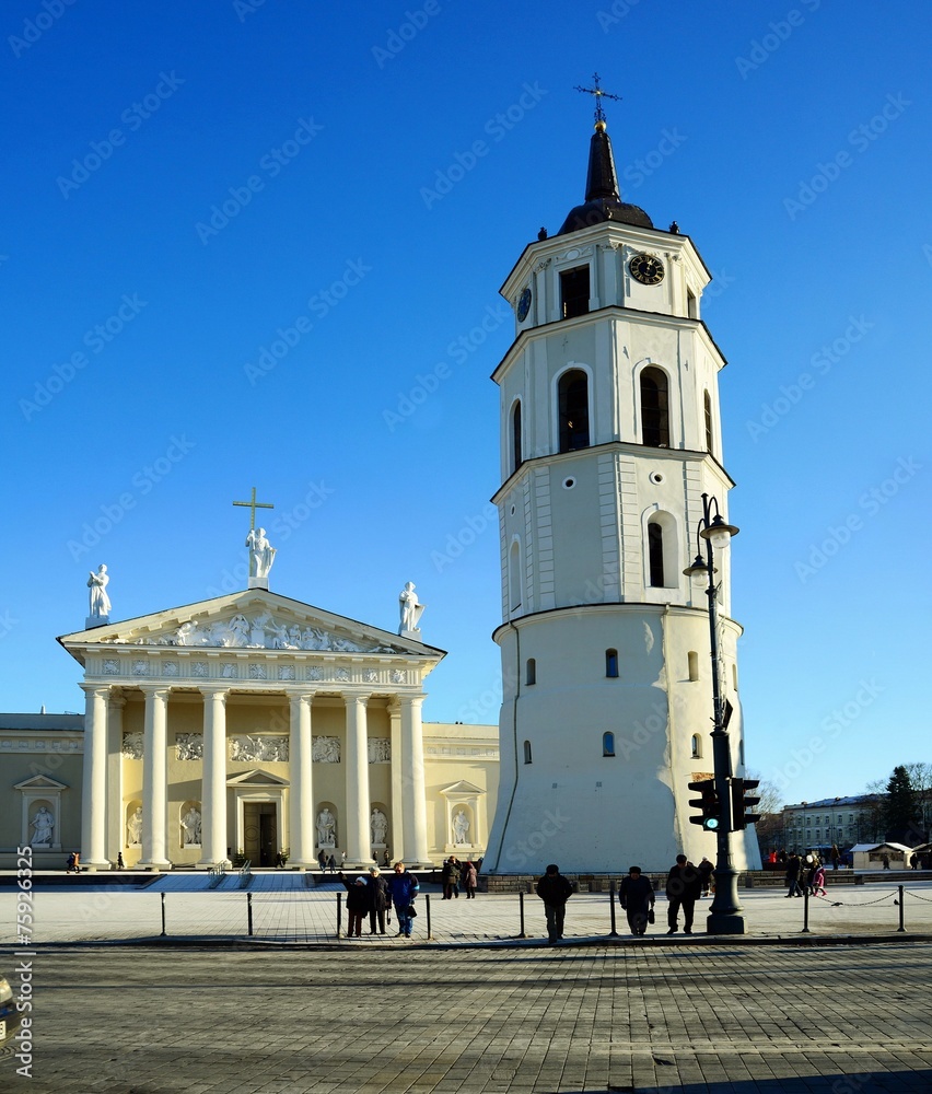 Vilnius city capital of Lithuania cathedral place