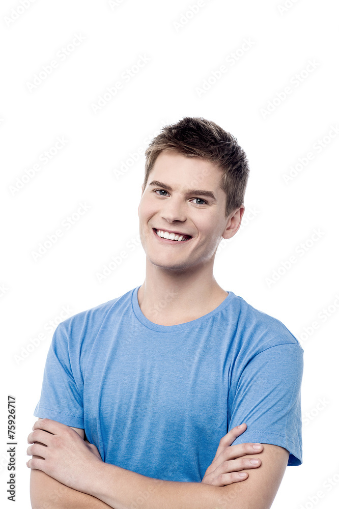 Confident casual man with folded arms Confident casual man with folded arms