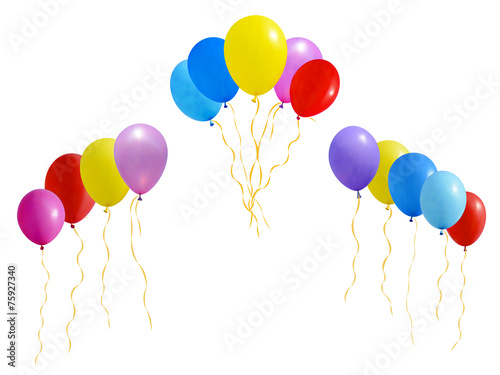 An illustration of a set of colourful balloons
