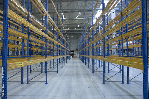 empty new warehouse prepared to start business