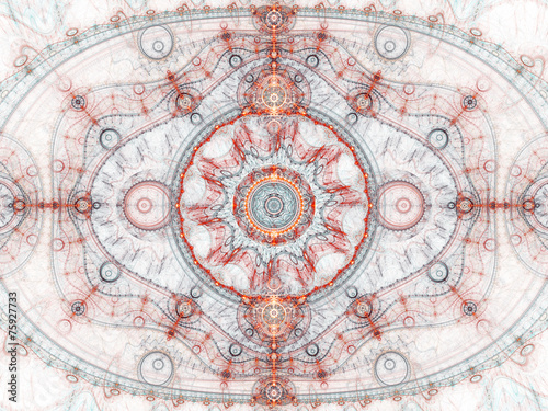Shiny fractal clockwork, digital artwork
