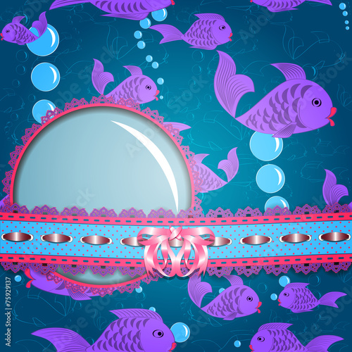 Life in the sea. Fish background