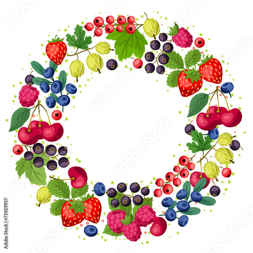 Nature background design with berries.