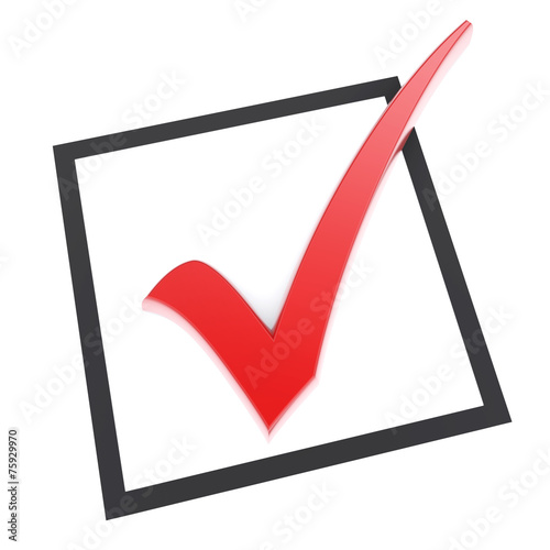 Red check mark