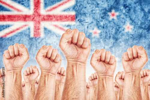 Foto New Zealand Labour movement, workers union strike