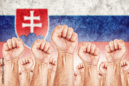 Fotografie Slovakia Labour movement, workers union strike