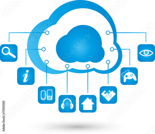 Logo, cloud, computing, Wolke, Internet