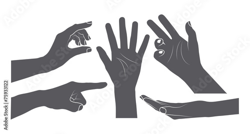 Set of hands