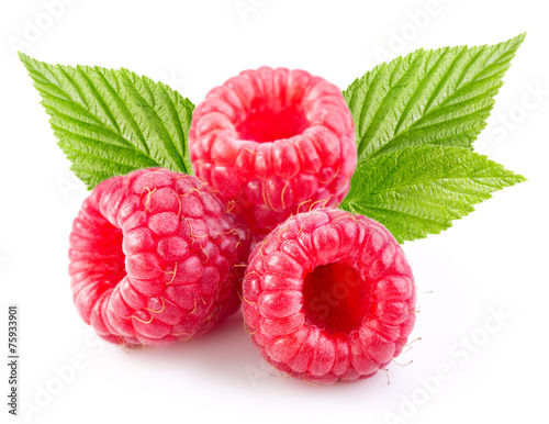 Raspberries isolated