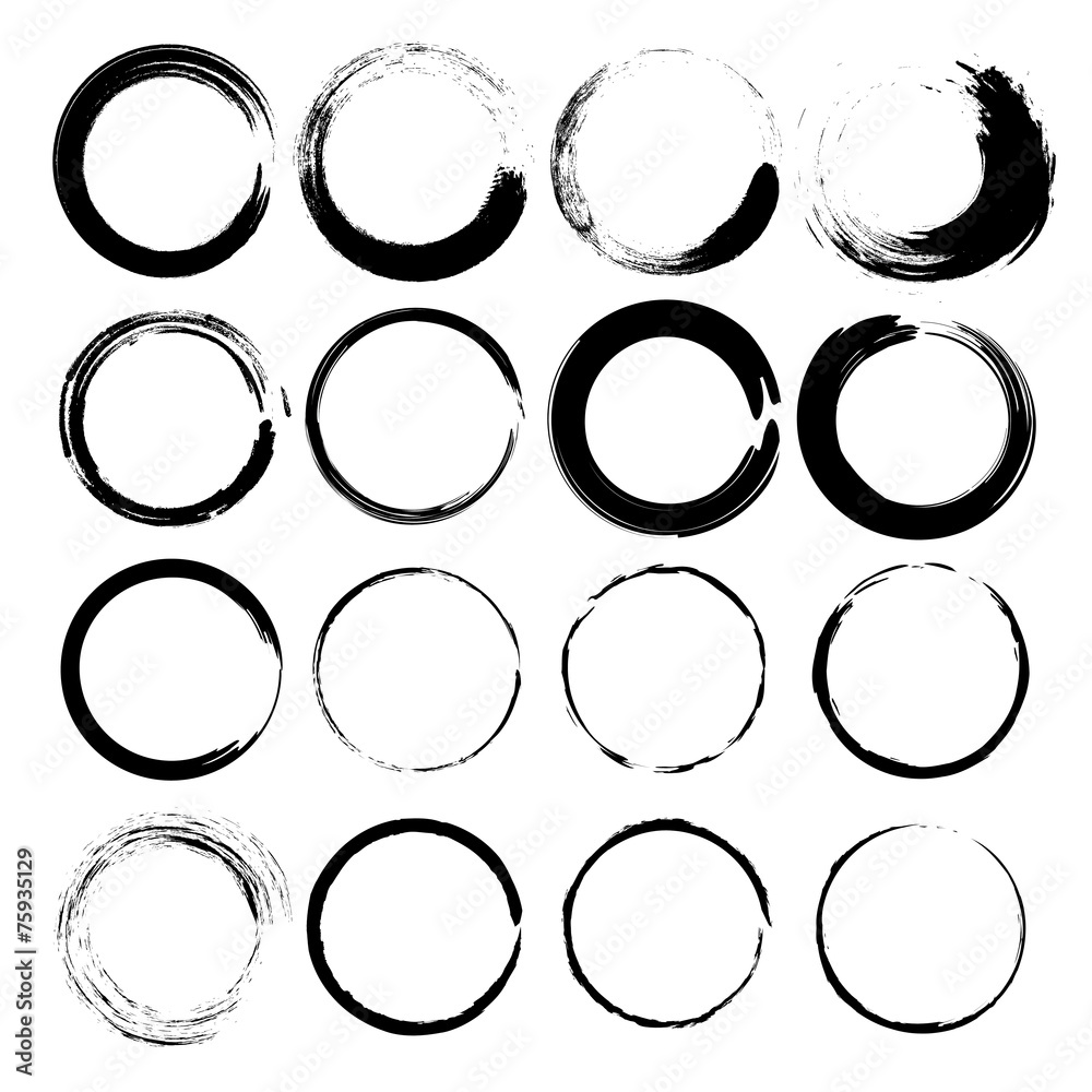 Grunge circles vector.