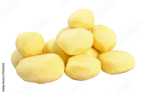 Fresh peeled potatoes