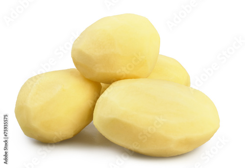 Fresh peeled potatoes