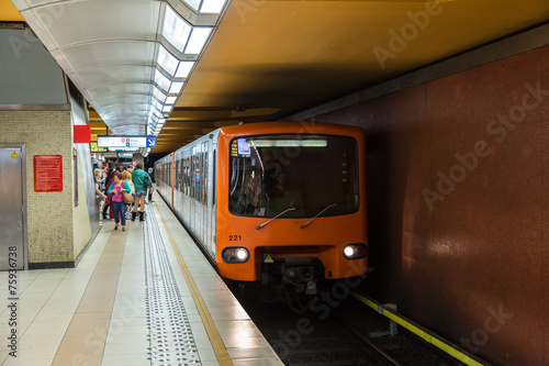 Metro stationin Brussels