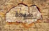 Solution text on paper hole