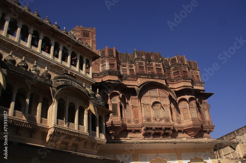 architecture dans le fort de Mehrangarh