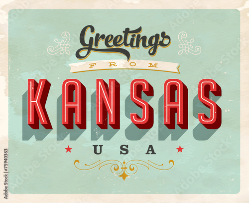 Vintage Touristic Greeting Card - Vector EPS10