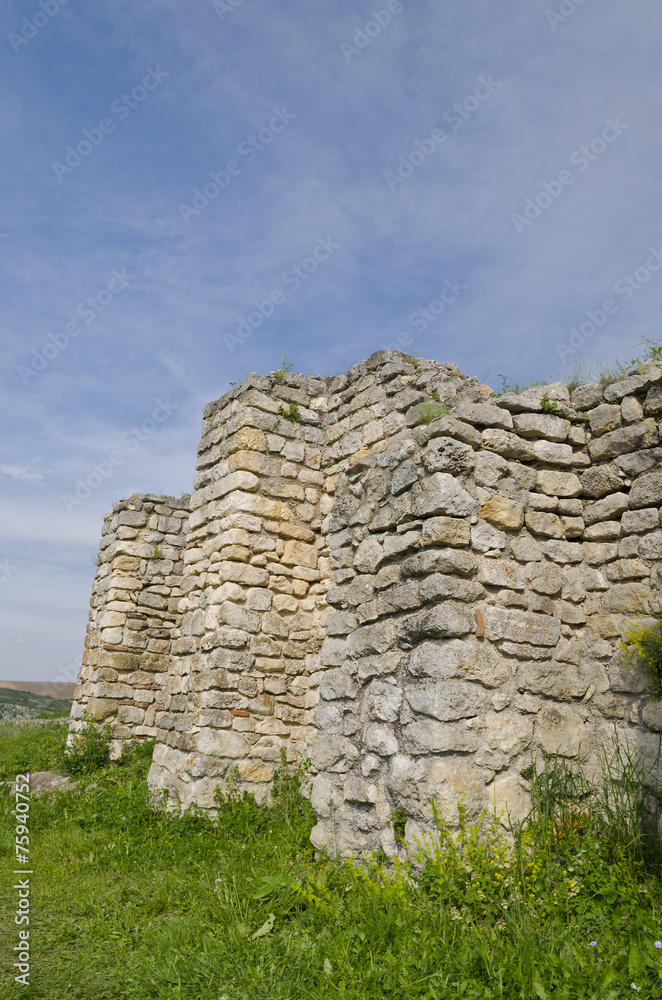 Ancient ruins of a medieval fortress