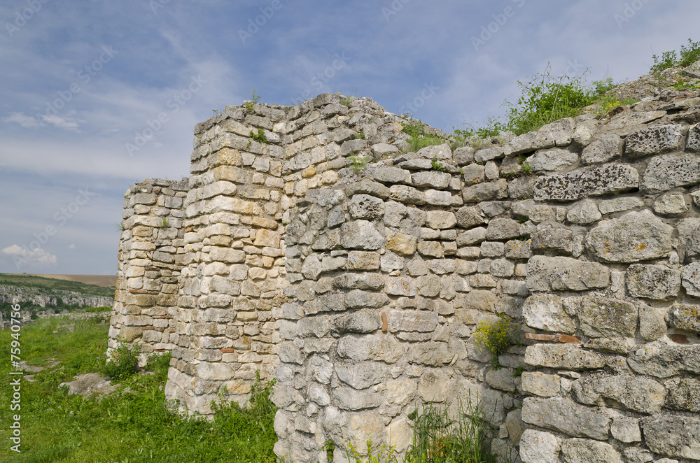 Ancient ruins of a medieval fortress