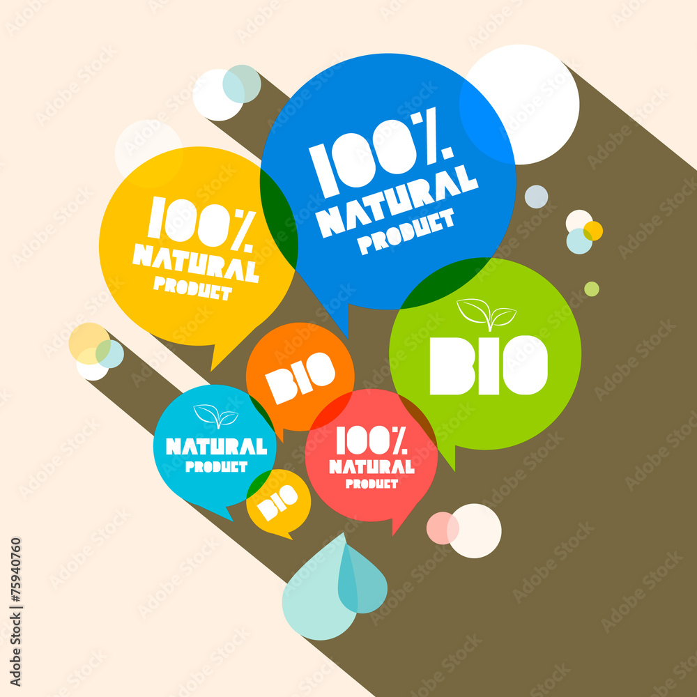 100% Natural Product - Bio Vector Illustration 100% Natural Product - Bio Vector Illustration