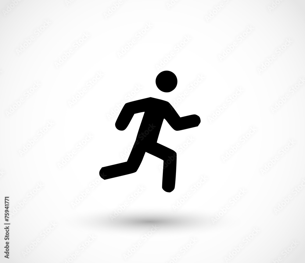 Man running icon vector