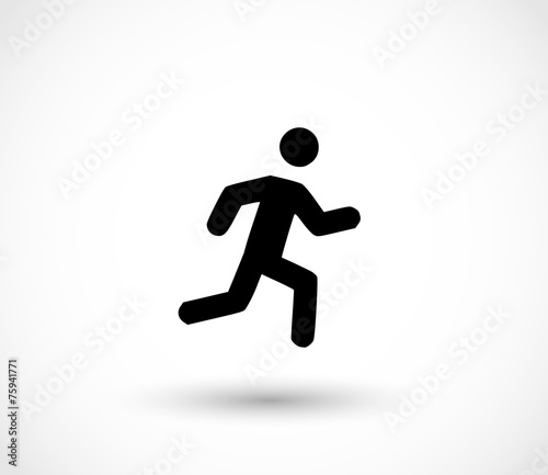 Man running icon vector