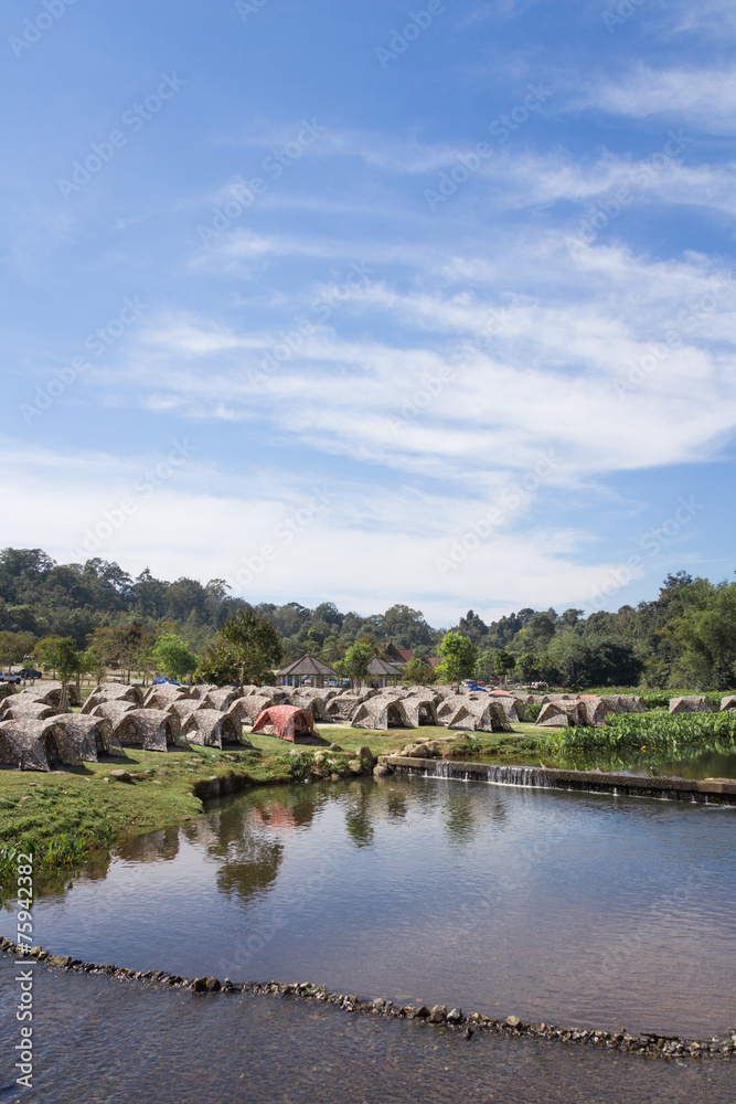 Many Camping Tent at Khao Yai National Park,Thailand. Many Camping Tent at Khao Yai National Park,Thailand.