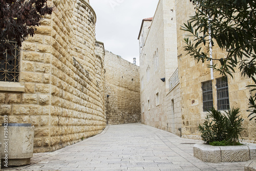 Jerusalem street in the old city .