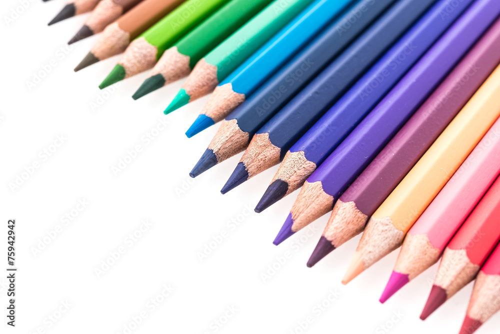 Color pencil isolated on white background Color pencil isolated on white background