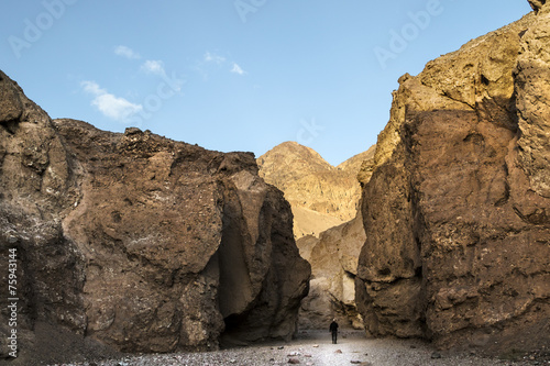 A man inside the tunnel. Death Valley, CA.