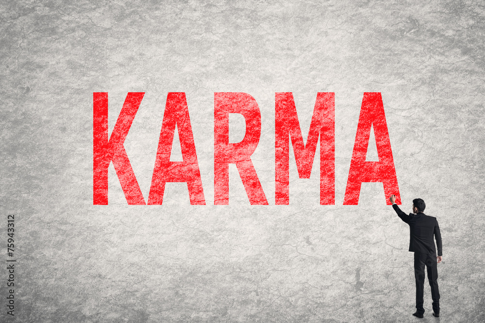 text on wall, Karma text on wall, Karma