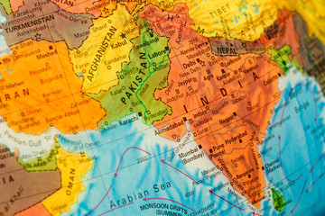 Wandcirkels India Gedetailleerde landkaart van India  © twixx