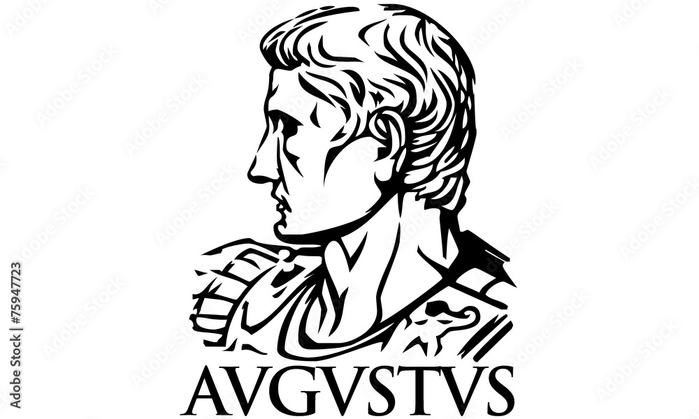 Fototapeta premium Vetor del emperador Augustus - Augusto romano