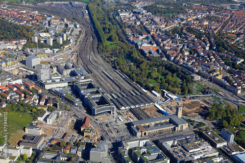 Stuttgart - Luftbild Innenstadt © gfgruppe