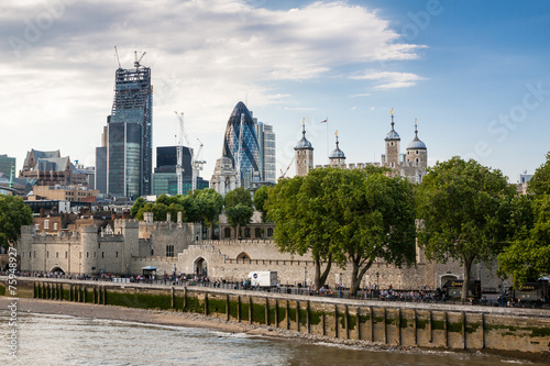 London skyline from the Tower Bridge