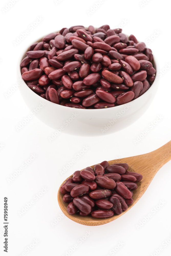 Red beans kidney isolated on white background Red beans kidney isolated on white background
