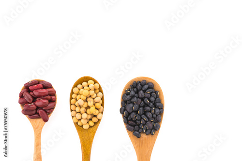 Beans isolated on white background
