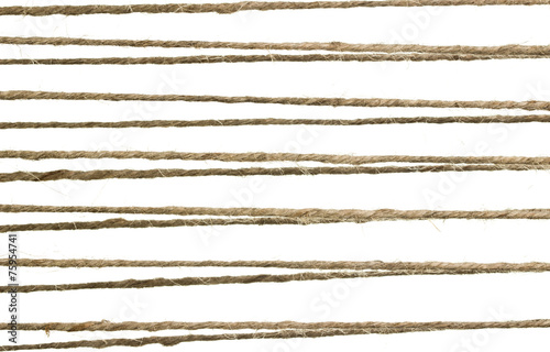 Thin rope on a white background