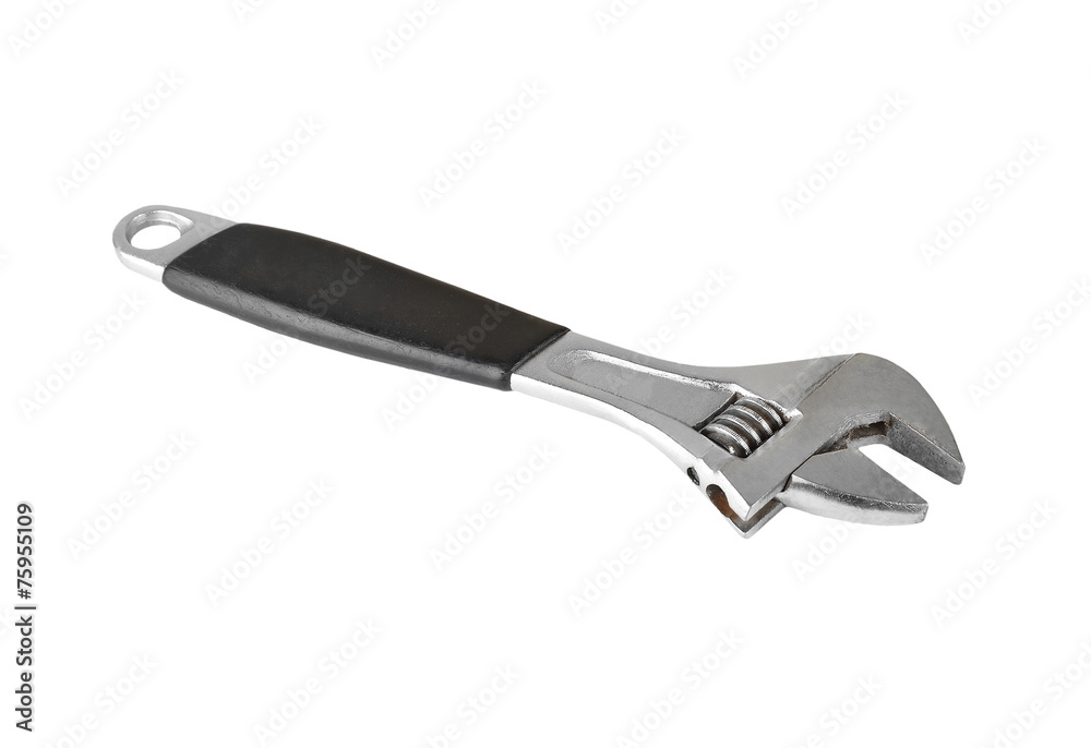Old rusty wrench, isolated on white background Old rusty wrench, isolated on white background