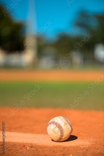 Baseball on Pitchers Mound
