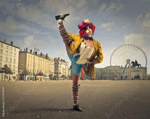 Foto A clown in the square
